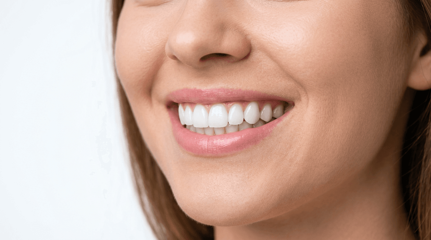 Beautiful smile with porcelain veneers at North Salinas Dental